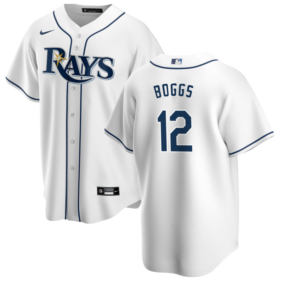 Nike Men #12 Wade Boggs Tampa Bay Rays Baseball Jerseys Sale-White